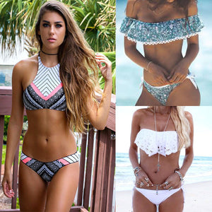 Brazilian Geometrical Bandeau Bikini set