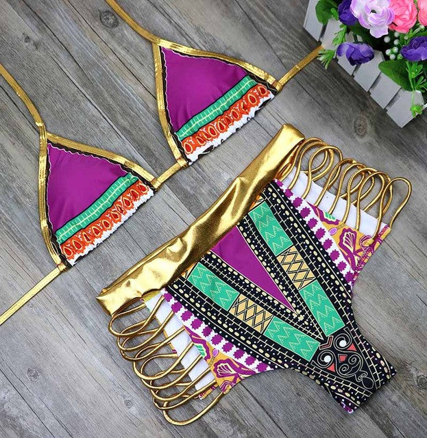 Two Piece African Print Bikini Set