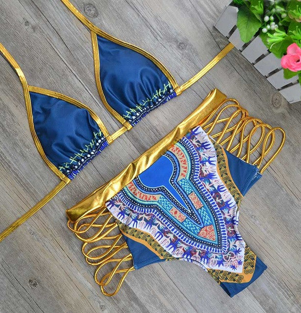 Two Piece African Print Bikini Set