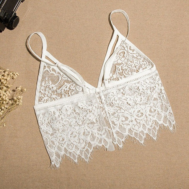 Summer Women Lace Knit Cami Bralette