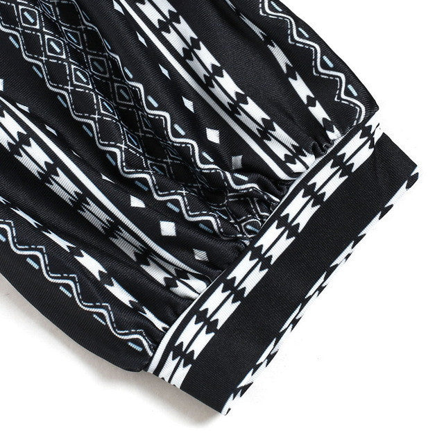 Casual Tribal Print V-neck Play suit