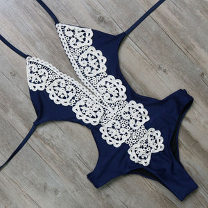 Crotchet Cut Out One Piece Monokini