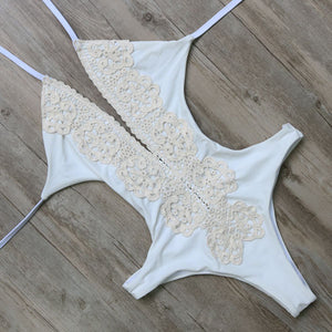 Crotchet Cut Out One Piece Monokini