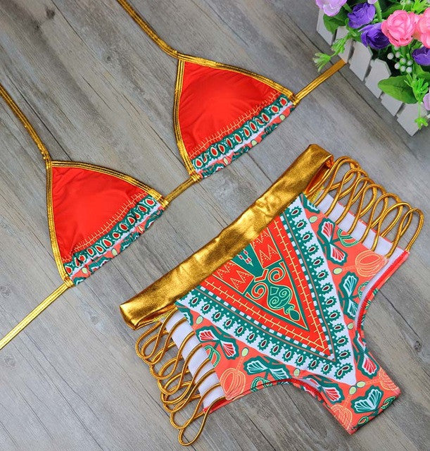 Two Piece African Print Bikini Set