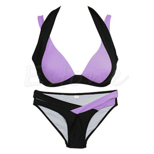 Two Tone Bandage Bikini Set