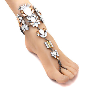 Crystal Barefoot Beach Foot Anklet