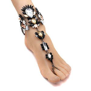 Crystal Barefoot Beach Foot Anklet