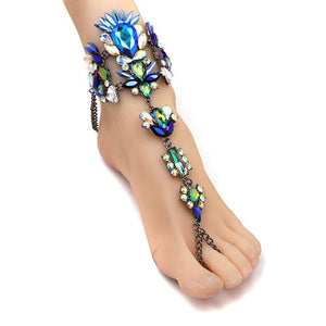 Crystal Barefoot Beach Foot Anklet