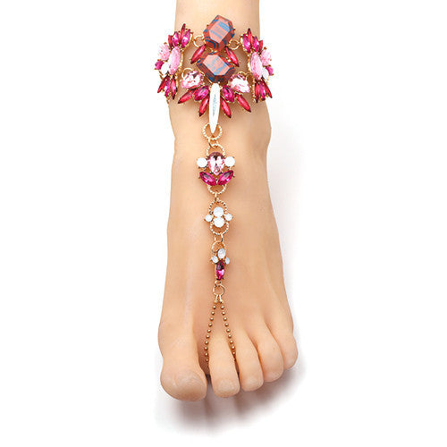 Crystal Barefoot Beach Foot Anklet