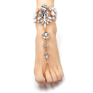 Crystal Barefoot Beach Foot Anklet